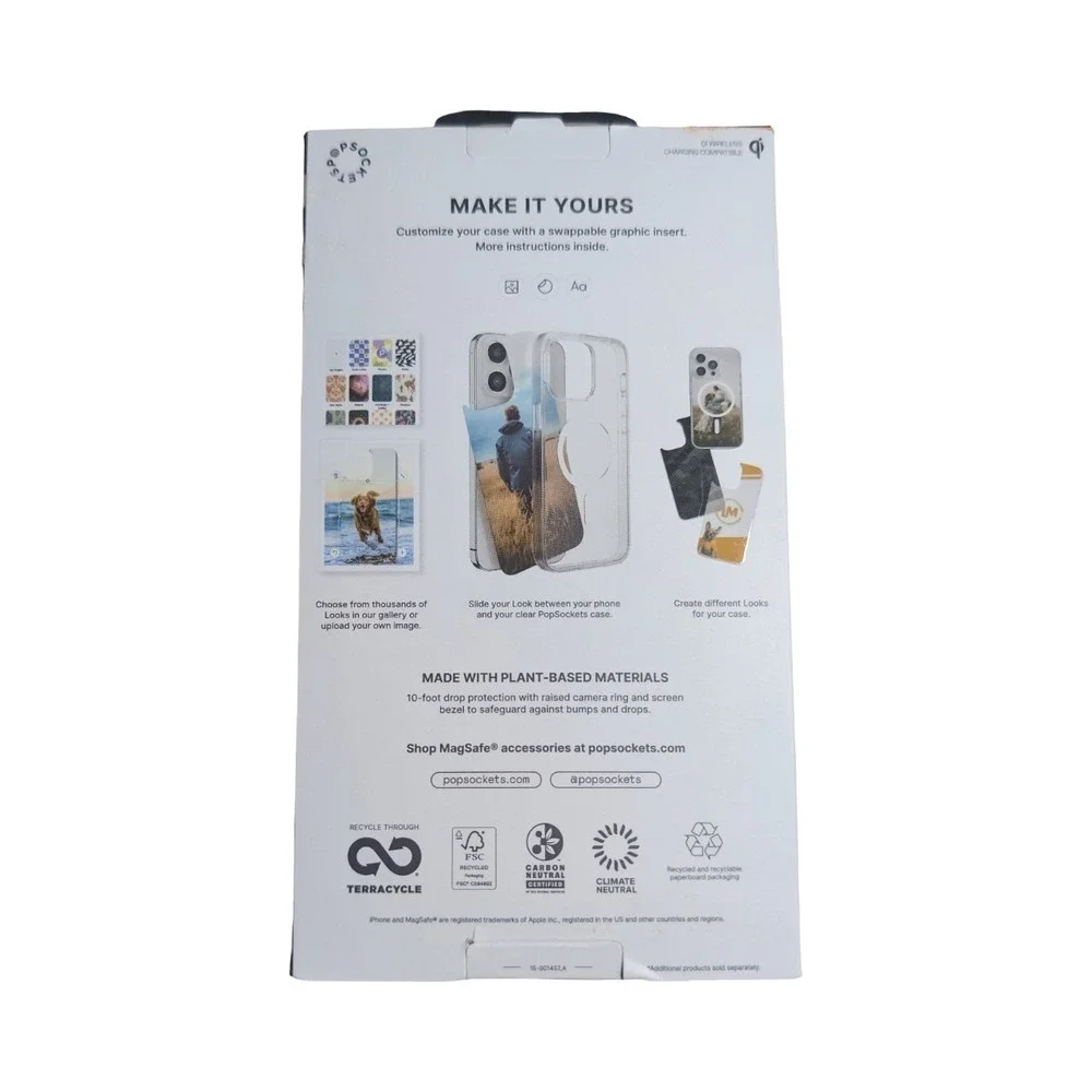 C3-O PopSockets PopCase w/Magsafe for Apple iPhone 16‎ Pro Max - Clear